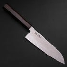 Santoku VG-10 Damascus Ashwood Handle 170mm (6.7”)-[Musashi]-[Couteaux de cuisine japonais]