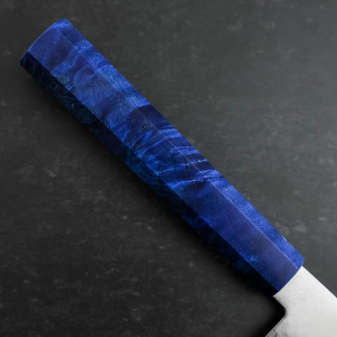 Santoku VG-10 Damascus Blue Birch Handle 180mm (7”)-[Musashi]-[Couteaux de cuisine japonais]
