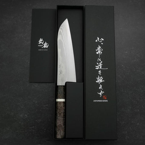 Santoku VG-10 Damascus Maple Handle 180mm (7”)
