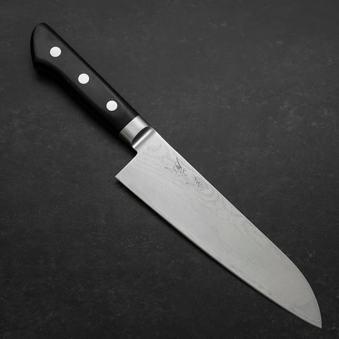 Santoku VG-10 Damascus Western Black Cherry Handle 175mm (6.8”)-[Musashi]-[Couteaux de cuisine japonais]