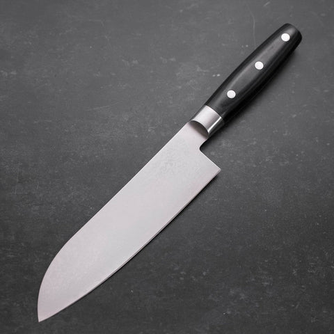 Santoku VG-10 Damascus Western Round Handle 180mm (7”)-[Musashi]-[Couteaux de cuisine japonais]
