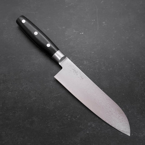Santoku VG-10 Damascus Western Round Handle 180mm (7”)-[Musashi]-[Couteaux de cuisine japonais]