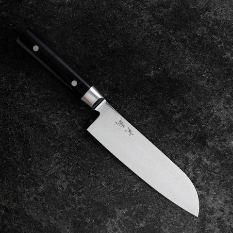 Santoku VG-10 Damascus Western Round Handle 180mm (7”)-[Musashi]-[Japanese-Kitchen-Knives]