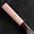 Santoku VG-10 Miroir Tsuchime Damas Manche en Buffle et Érable Rose clair 170mm-[Musashi]-[Couteaux de cuisine japonais]