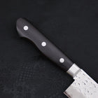 Santoku VG-10 Mirror Tsuchime Damascus Western Black Handle 180mm-[Musashi]-[Japanese-Kitchen-Knives]