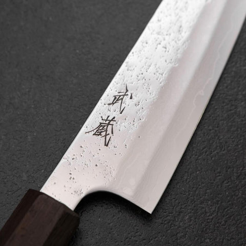 Santoku VG-10 Nashiji Manche en Bois de Wengé 165mm-[Musashi]-[Couteaux de cuisine japonais]