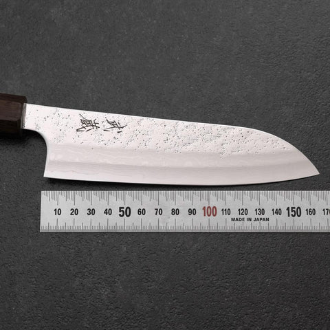 Santoku VG-10 Nashiji Manche en Bois de Wengé 165mm-[Musashi]-[Couteaux de cuisine japonais]