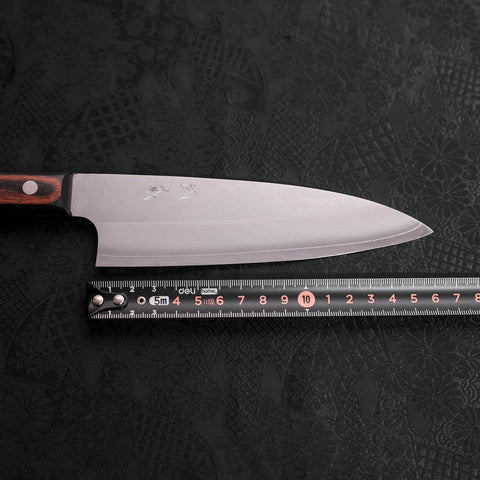 Santoku VG-10 Poli Manche Occidental Marron 170mm-[Musashi]-[Couteaux de cuisine japonais]