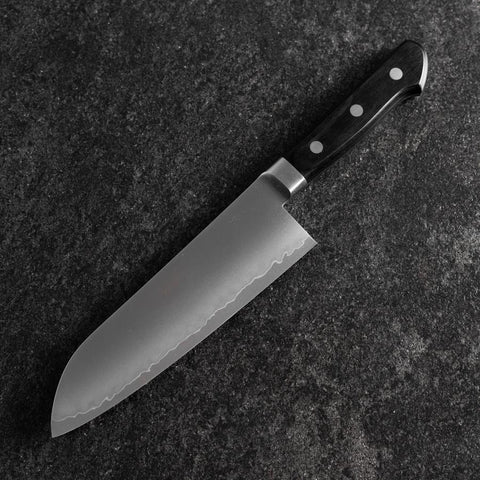 Santoku VG-10 Poli Manche Occidental Noir 170mm-[Musashi]-[Couteaux de cuisine japonais]