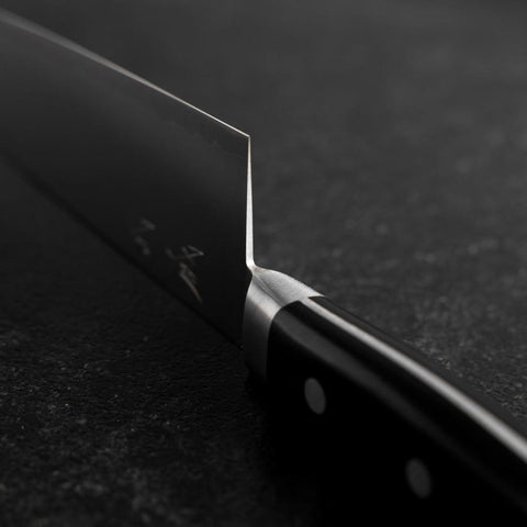 Santoku VG-10 Poli Manche Occidental Noir 170mm-[Musashi]-[Couteaux de cuisine japonais]