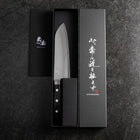 Santoku VG-10 Poli Manche Occidental Noir 170mm-[Musashi]-[Couteaux de cuisine japonais]