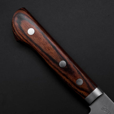 Santoku VG-10 Poli Manche Occidental en Acajou 165mm-[Musashi]-[Couteaux de cuisine japonais]