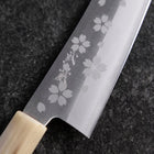 Santoku VG-10 Poli Manche en Buffle et Érable Sakura Rose Clair 175mm-[Musashi]-[Couteaux de cuisine japonais]