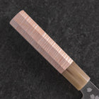 Santoku VG-10 Poli Manche en Buffle et Érable Sakura Rose Clair 175mm-[Musashi]-[Couteaux de cuisine japonais]