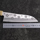 Santoku VG-10 Poli Manche en Buffle et Érable Sakura Rose Clair 175mm-[Musashi]-[Couteaux de cuisine japonais]