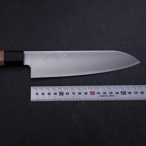 Santoku VG-10 Poli Manche en Cerisier Japonais 180mm-[Musashi]-[Couteaux de cuisine japonais]