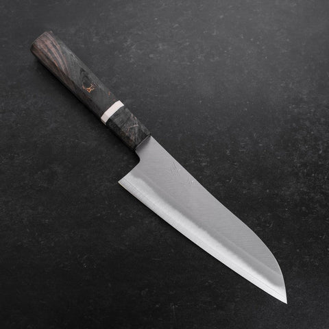 Santoku VG-10 Poli Manche en Érable Marbré 180mm-[Musashi]-[Couteaux de cuisine japonais]