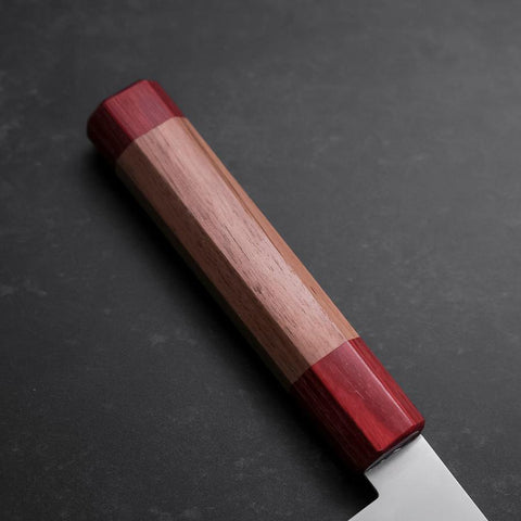 Santoku VG-10 Poli Manche en Noyer Rouge 180mm-[Musashi]-[Couteaux de cuisine japonais]