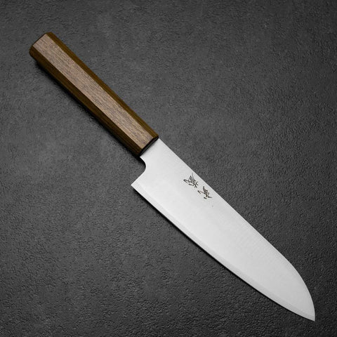 Santoku VG-10 Poli Manche en Ovangkol 180mm-[Musashi]-[Couteaux de cuisine japonais]