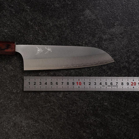 Santoku VG-10 Poli Manche en Zelkova 165mm-[Musashi]-[Couteaux de cuisine japonais]