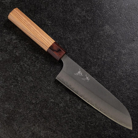Santoku VG-10 Poli Manche en Zelkova 165mm-[Musashi]-[Couteaux de cuisine japonais]