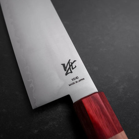 Santoku VG-10 Polished Manche en Noyer Rouge 180mm-[Musashi]-[Couteaux de cuisine japonais]