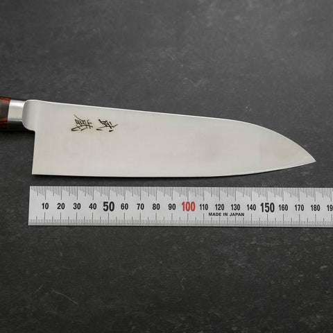 Santoku VG-10 Polished Western Mahogany Handle 180mm (7”)-[Musashi]-[Couteaux de cuisine japonais]