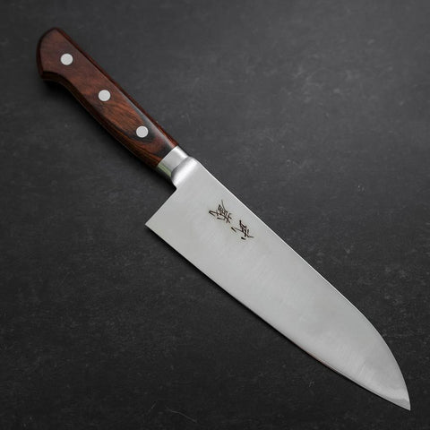 Santoku VG-10 Polished Western Mahogany Handle 180mm (7”)-[Musashi]-[Couteaux de cuisine japonais]