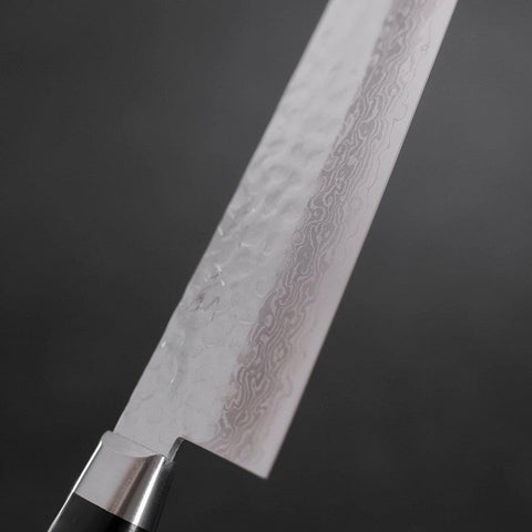 Santoku VG-10 Tsuchime Damas Manche Occidental 180mm-[Musashi]-[Couteaux de cuisine japonais]