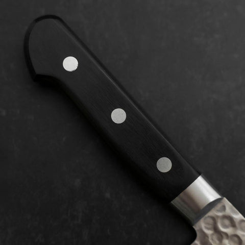 Santoku VG-10 Tsuchime Damascus Western Black Handle 180mm (7”)-[Musashi]-[Japanese-Kitchen-Knives]