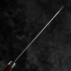 Santoku VG-10 Tsuchime Damas Manche Occidental Rouge 170mm-[Musashi]-[Couteaux de cuisine japonais]