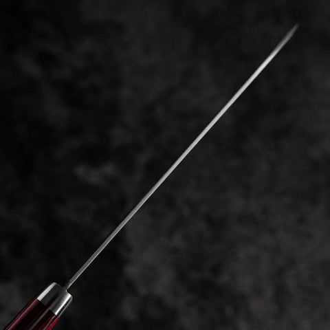 Santoku VG-10 Tsuchime Damas Manche Occidental Rouge 170mm-[Musashi]-[Couteaux de cuisine japonais]