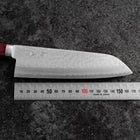 Santoku VG-10 Tsuchime Damas Manche Occidental Rouge 170mm-[Musashi]-[Couteaux de cuisine japonais]
