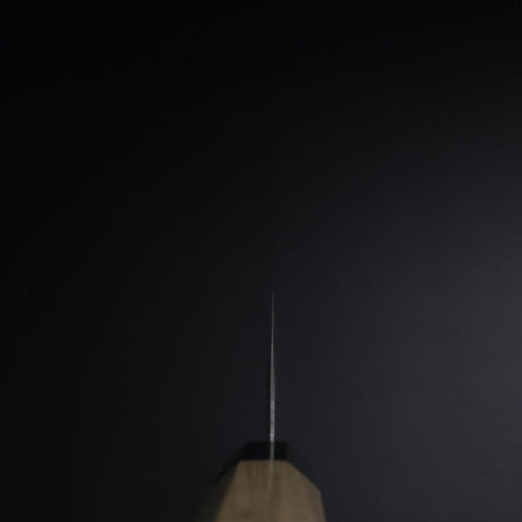 Santoku VG-10 Tsuchime Damas Manche en Buffle et Magnolia 165mm-[Musashi]-[Couteaux de cuisine japonais]