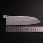 Santoku VG-10 Tsuchime Damas Manche en Buffle et Magnolia 165mm-[Musashi]-[Couteaux de cuisine japonais]