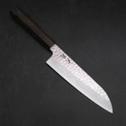 Santoku VG-10 Tsuchime Damas Manche en Frêne 180mm-[Musashi]-[Couteaux de cuisine japonais]
