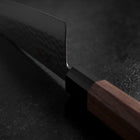 Santoku VG-10 Tsuchime Damas Manche en Noyer 165mm-[Musashi]-[Couteaux de cuisine japonais]