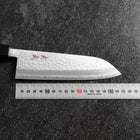 Santoku VG-10 Tsuchime Damas Manche en Noyer 165mm-[Musashi]-[Couteaux de cuisine japonais]