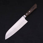 Santoku VG-10 Tsuchime Damascus Western Brown Handle 170mm-[Musashi]-[Japanese-Kitchen-Knives]