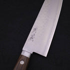 Santoku VG-10 Tsuchime Damascus Western Brown Handle 170mm-[Musashi]-[Japanese-Kitchen-Knives]