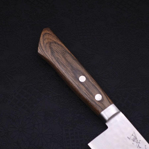 Santoku VG-10 Tsuchime Damascus Western Brown Handle 170mm-[Musashi]-[Japanese-Kitchen-Knives]