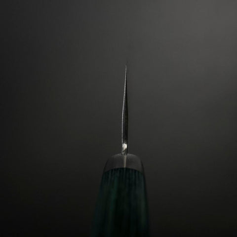 Santoku VG-10 Tsuchime Damast Manche Occidental Vert 170mm-[Musashi]-[Couteaux de cuisine japonais]