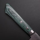 Santoku VG-10 Tsuchime Damast Manche Occidental Vert 170mm-[Musashi]-[Couteaux de cuisine japonais]