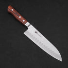 Santoku VG-10 Tsuchime Manche Occidental Marron 180mm-[Musashi]-[Couteaux de cuisine japonais]