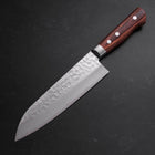 Santoku VG-10 Tsuchime Manche Occidental en Acajou 175mm-[Musashi]-[Couteaux de cuisine japonais]