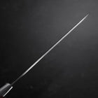 Santoku VG-10 Tsuchime Manche Occidental en Acajou 175mm-[Musashi]-[Couteaux de cuisine japonais]