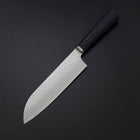 Santoku VG-10 Tsuchime Manche Oval en Acajou 165mm-[Musashi]-[Couteaux de cuisine japonais]