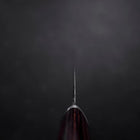 Santoku VG-10 Tsuchime Manche Oval en Acajou 165mm-[Musashi]-[Couteaux de cuisine japonais]