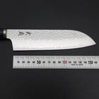 Santoku VG-10 Tsuchime Manche Oval en Acajou 165mm-[Musashi]-[Couteaux de cuisine japonais]