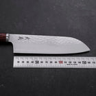 Santoku VG-10 Tsuchime Manche Oval en Acajou 165mm-[Musashi]-[Couteaux de cuisine japonais]